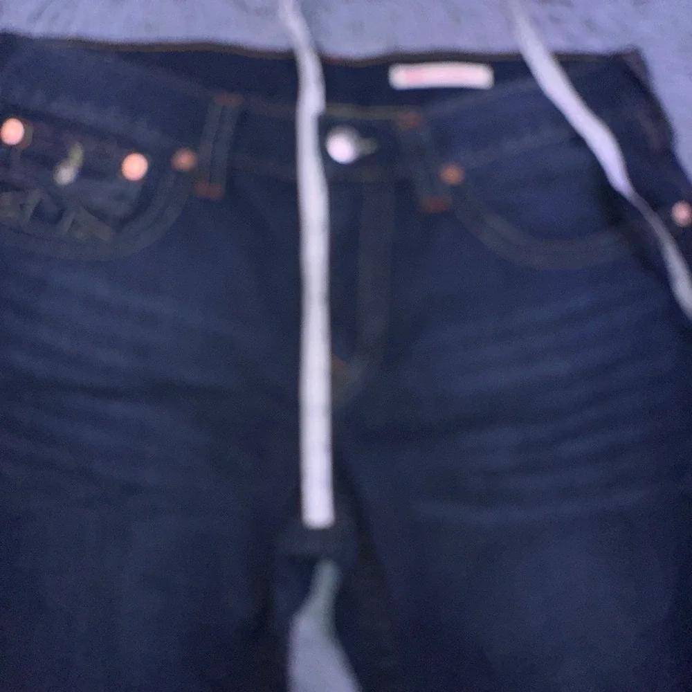 True Religion Jeans Mens 38‎ Ricky Straight Relaxed Loose Baggy Dark Horseshoe